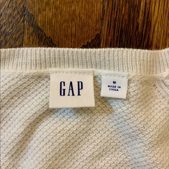 White V-Neck Sweater - Picture 3 of 4